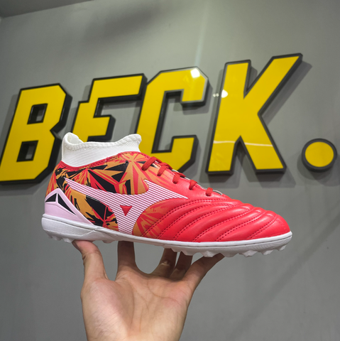 Giày Bóng Đá VN Mizuno Neo 4 Elite Đệm Eva Đỏ Đen Cổ Cao TF