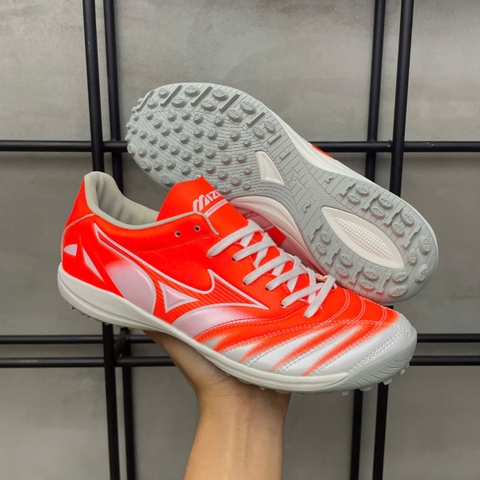 Giày Bóng Đá Mizuno Neo 4 Pro Đế Đệm Cam Loang Trắng TF