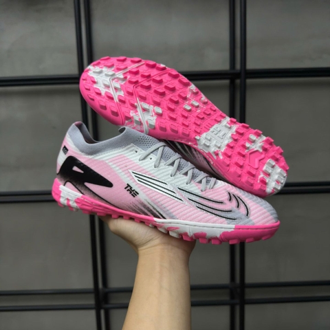 Giày Bóng Đá Trẻ Em VN Mercurial Vapor 16 Elite MDS Xám Hồng TF