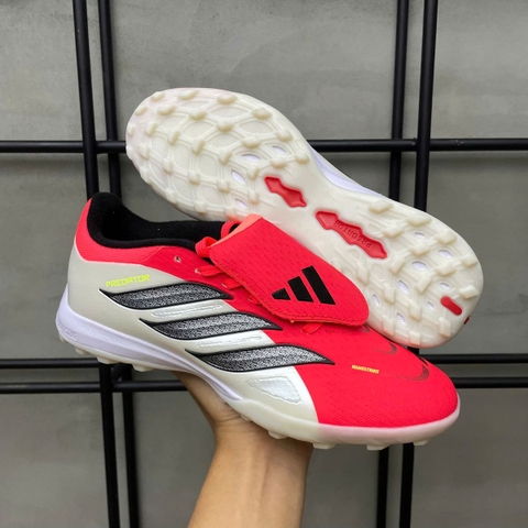 Giày Bóng Đá Adidas Predator 26 Elite Đỏ Trắng Lưỡi Gà Lật TF