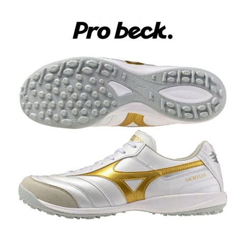 GIÀY BÓNG ĐÁ MIZUNO MORELIA SALA ELITE TF - Q1GB261250 - TRẮNG/VÀNG