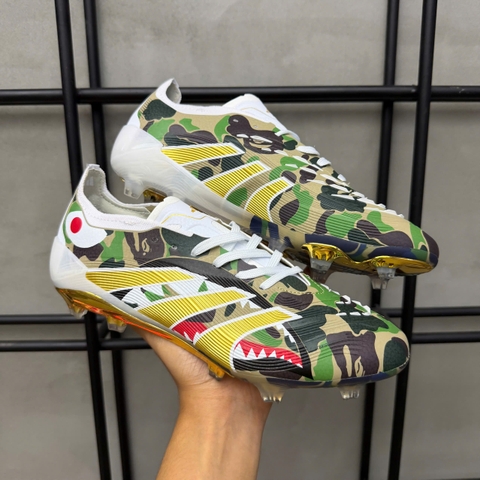 Giày Bóng Đá Trẻ Em Adidas Predator 25 Elite BAPE Xanh Lá Rằn Ri FG