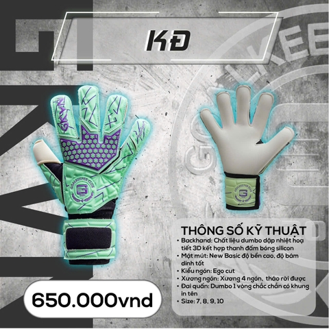 Găng Tay Thủ Môn GKVN KĐ - Xanh Ngọc