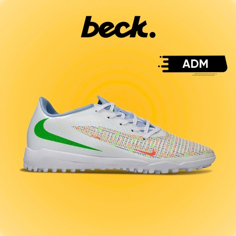 Giày Bóng Đá Nike Phantom 6 Academy EA Sport Xám Xanh Đỏ TF