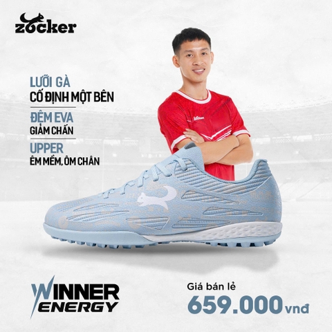 Giày Bóng Đá Zocker Winner Energy - Xanh Xám