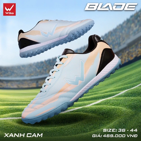 Giày Bóng Đá Trẻ Em Wika Blade TF - Xanh Cam