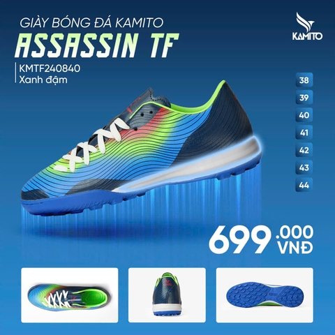 Giày Bóng Đá Kamito Assassin TF - Xanh Đậm