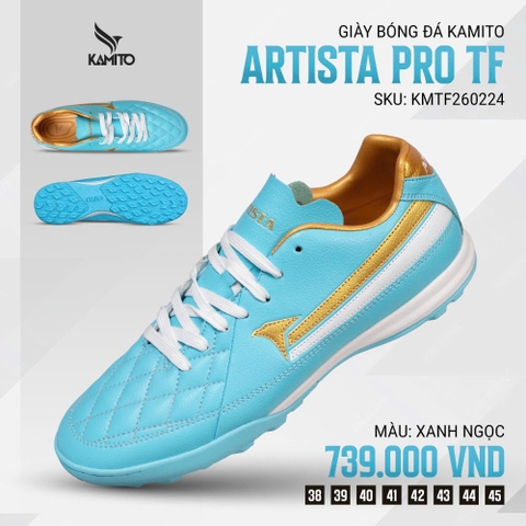 Giày Bóng Đá Kamito Artista Pro TF - Xanh Ngọc
