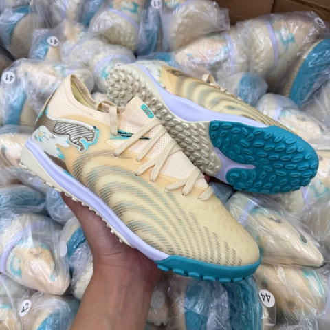 Giày Bóng Đá Puma Future 9 Ultimate Vàng Đế Xanh Biển Cổ Lửng TF