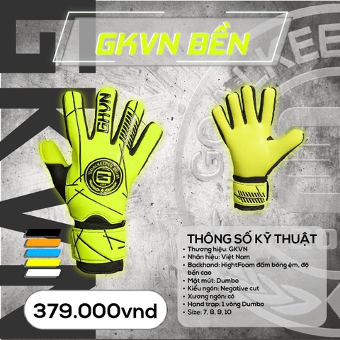 Găng Tay Thủ Môn GKVN Bền - Xanh Neon