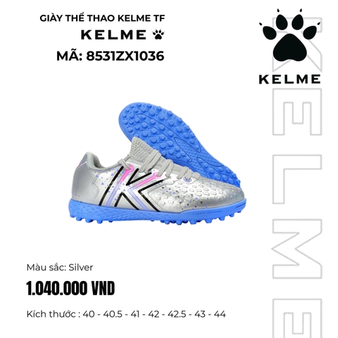 Giày Bóng Đá Kelme TF  - 8531ZX1036 - Bạc
