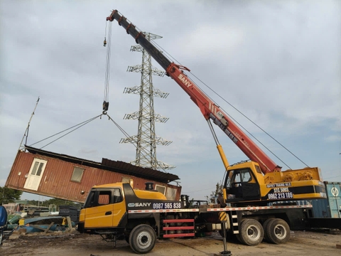 Cho thuê xe cẩu tại Hà Nội – Xe cẩu SANY-SYM 5338JQZ hiện đại, an toàn, hiệu quả