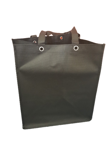 Black PP non-woven bag with metal ring punch