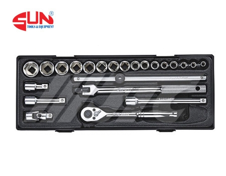 Bộ Tuýp, Khúc Nối Và Cần Xiết 3/8'' 23 Chi Tiết JTC K3231