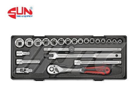Bộ Tuýp, Khúc Nối Và Cần Xiết 3/8'' 23 Chi Tiết JTC K3232