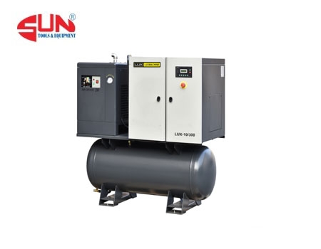 Máy Nén Khí Trục Vít 15HP LUX-15-500 Kèm máy sấy khí và Bình Chứa 500 lít Luxmachine