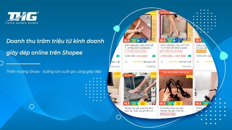 Doanh thu trăm triệu từ kinh doanh giày dép online trên shopee