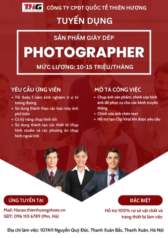 Tuyển dụng vị trí nhân sự photo grapher | nhân sự chụp hình