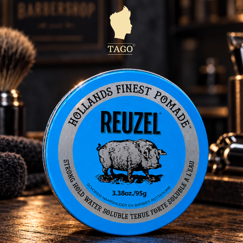 Sáp Vuốt Tóc Reuzel Blue Pomade 95g Giữ nếp cao - Độ bóng cao - Gốc nước - Mùi VANILLA & GỖ