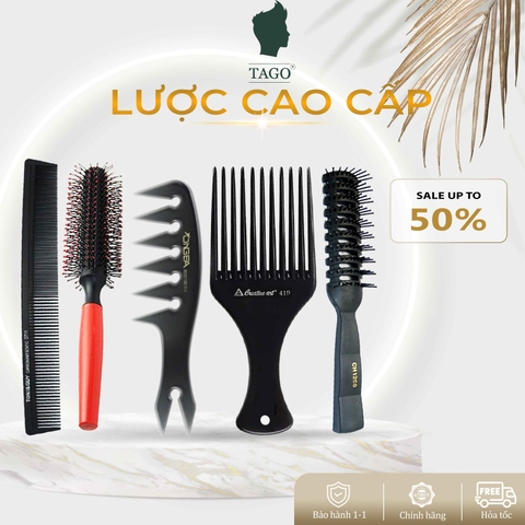 Lược tạo kiểu các loại Tony&Guys , lược tròn , lược bán nguyệt , lược Afro ,Lược xương cá