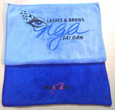 Khăn thêu hình logo MUSES thiết kế và sản xuất