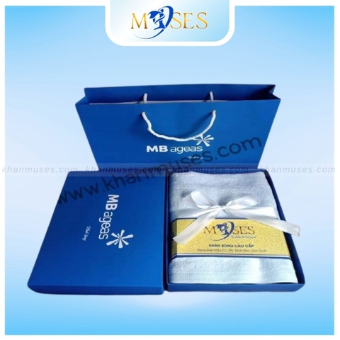 Khăn quà tặng màu XANH NHẠT - Theo yêu cầu giá tốt