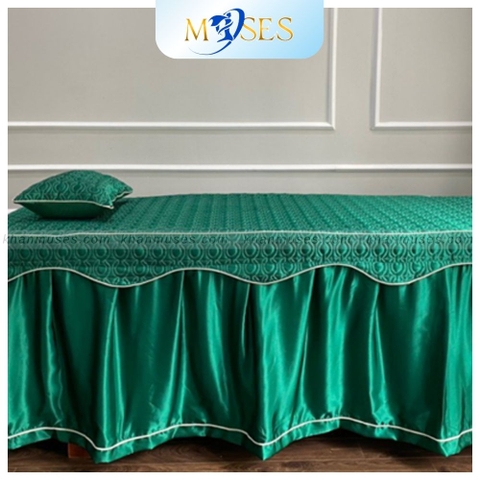 Ga trải giường Spa chần Bông - Xanh Cổ Vịt