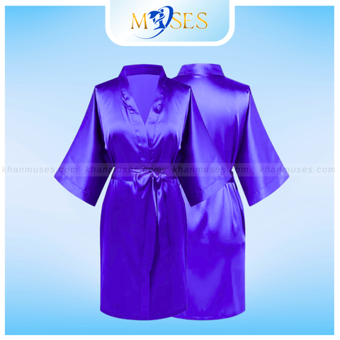 Áo choàng lụa TÍM ĐẬM giá tốt - Sỉ và lẻ toàn quốc