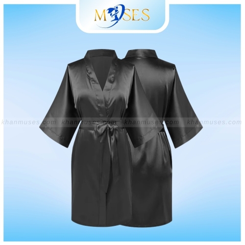 Áo choàng lụa màu ĐEN giá tốt - Sỉ và lẻ toàn quốc