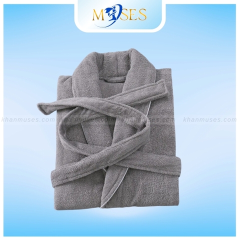Áo choàng bông màu XÁM - Áo choàng tắm GIÁ TỐT