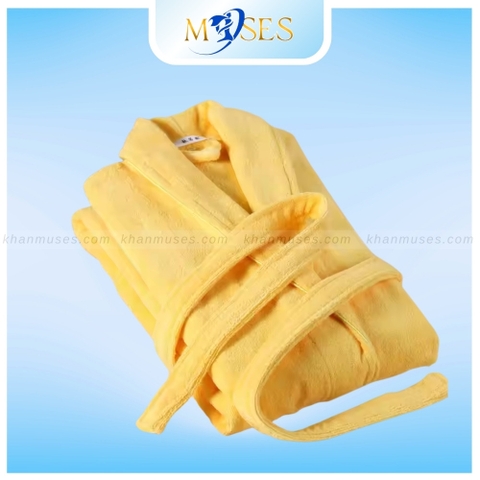 Áo choàng bông màu VÀNG - Áo choàng tắm GIÁ TỐT