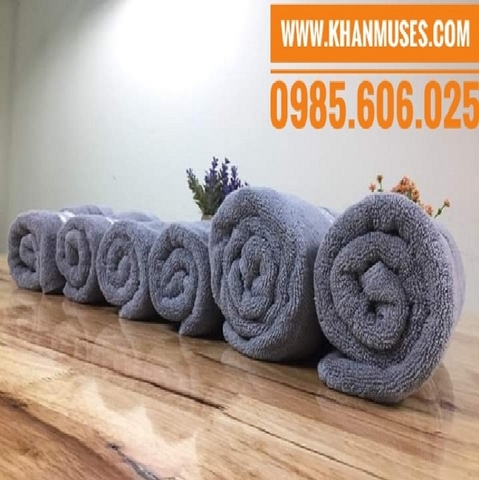 Bộ 6 Khăn cotton cao cấp màu xám