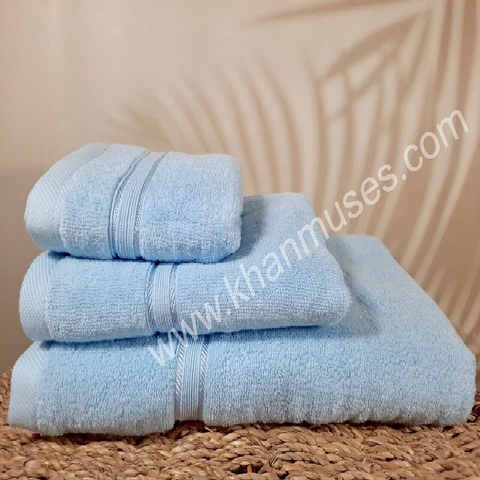 Bộ 3 khăn cotton cao cấp (Màu Xanh ngọc)