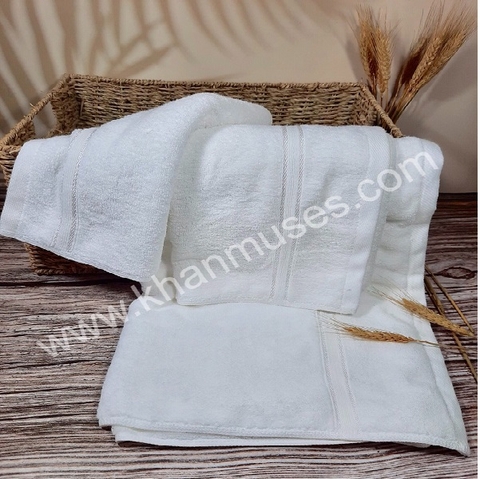 Bộ 3 Khăn khách sạn  cotton cao cấp (Mẫu 16)