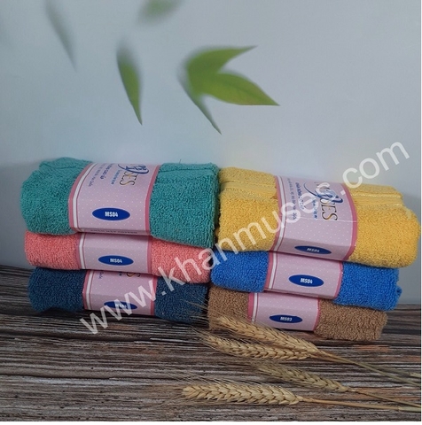 ConBo Bộ 6 khăn mặt cotton kích thước 30x50cm