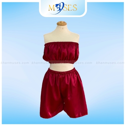 Bộ đồ quây Spa - Bộ đồ giảm béo MÀU ĐỎ RƯỢU