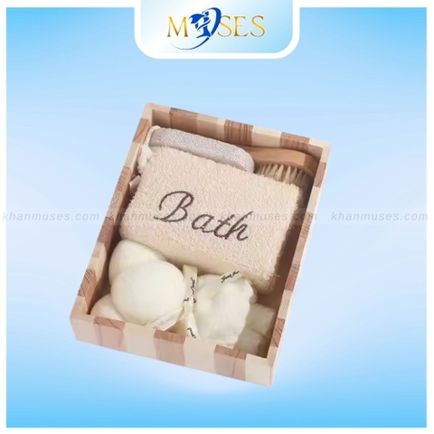 Combo khăn và dụng cụ tắm cao cấp - Theo yêu cầu