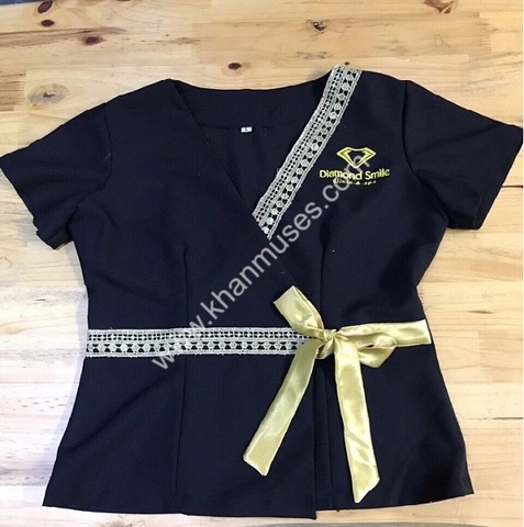 Đồng phục Spa màu đen (Mẫu 38)