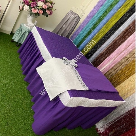 Drap giường Spa trần bông màu tím