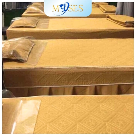 Ga phủ giường Spa cao cấp - Màu Vàng Đồng