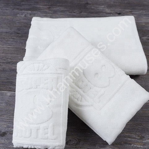 Khăn khách sạn dệt logo (mẫu 33)