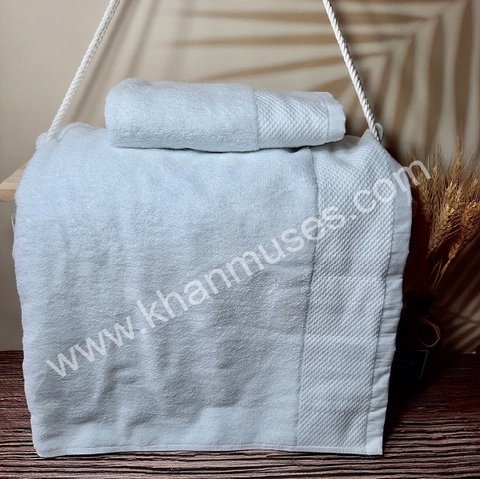 Bộ 2 khăn bông khách sạn cotton (Mẫu 18)