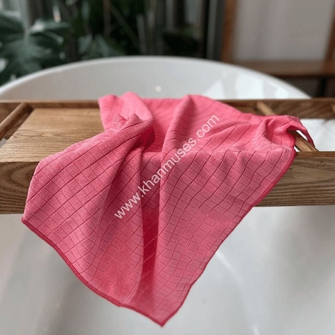 Khăn lau ô tô cao cấp màu hồng (Mẫu 7)