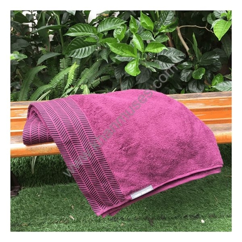 Khăn tắm cotton cao cấp màu tím