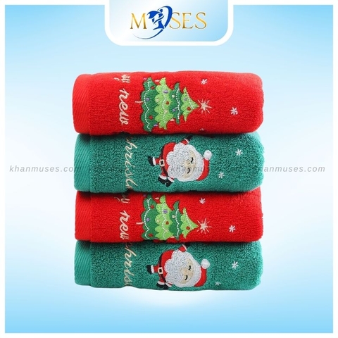 Combo khăn quà tặng Noel - Mẫu cây thông