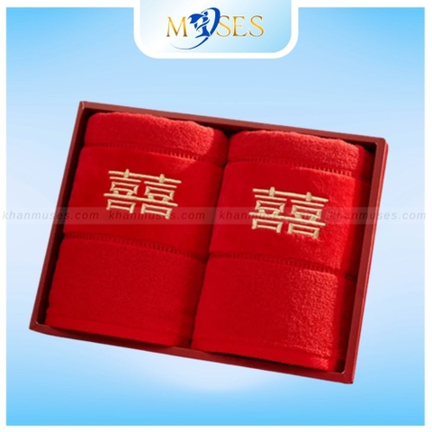 Khăn quà tặng màu ĐỎ - Theo yêu cầu giá tốt