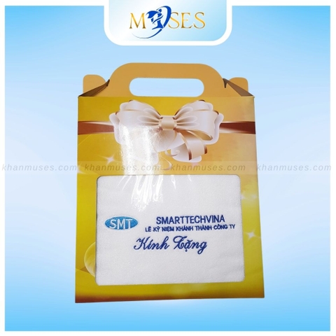 Khăn quà tặng TRẮNG - Theo yêu cầu giá tốt