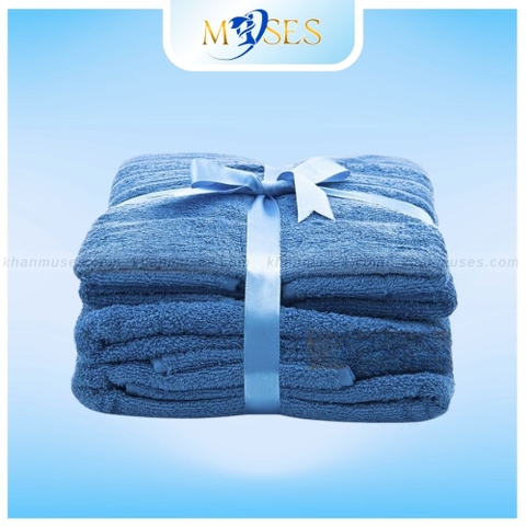 Khăn quà tặng màu XANH ĐẬM - Theo yêu cầu giá tốt