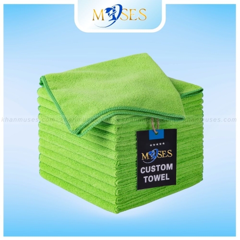 Khăn Spa chuyên dụng - Khăn microfiber XANH LÁ/RÊU