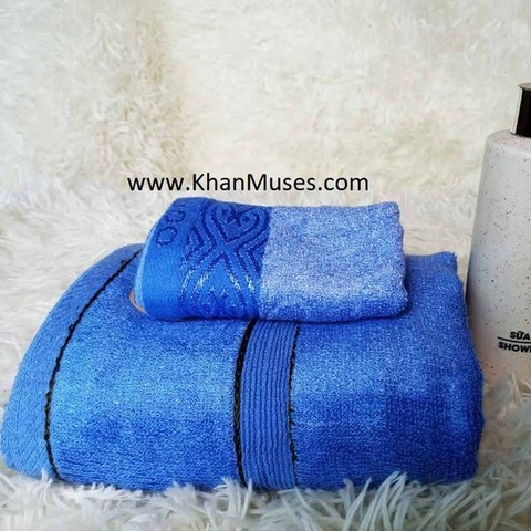 Bộ khăn sợi tre màu xanh